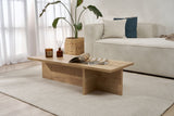 Salontafels - Rechthoekige salontafel Eiken melamine - 120x45x30 cm - Portland - Dimehouse