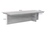 Salontafels - Rechthoekige salontafel Eiken melamine - 120x45x30 cm - Portland - Dimehouse