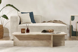 Salontafels - Rechthoekige salontafel travertin melamine - 120x45x30 cm - Portland - Dimehouse