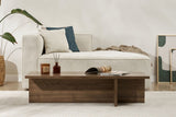 Salontafels - Rechthoekige salontafel walnoot melamine - 120x45x30 cm - Portland - Dimehouse
