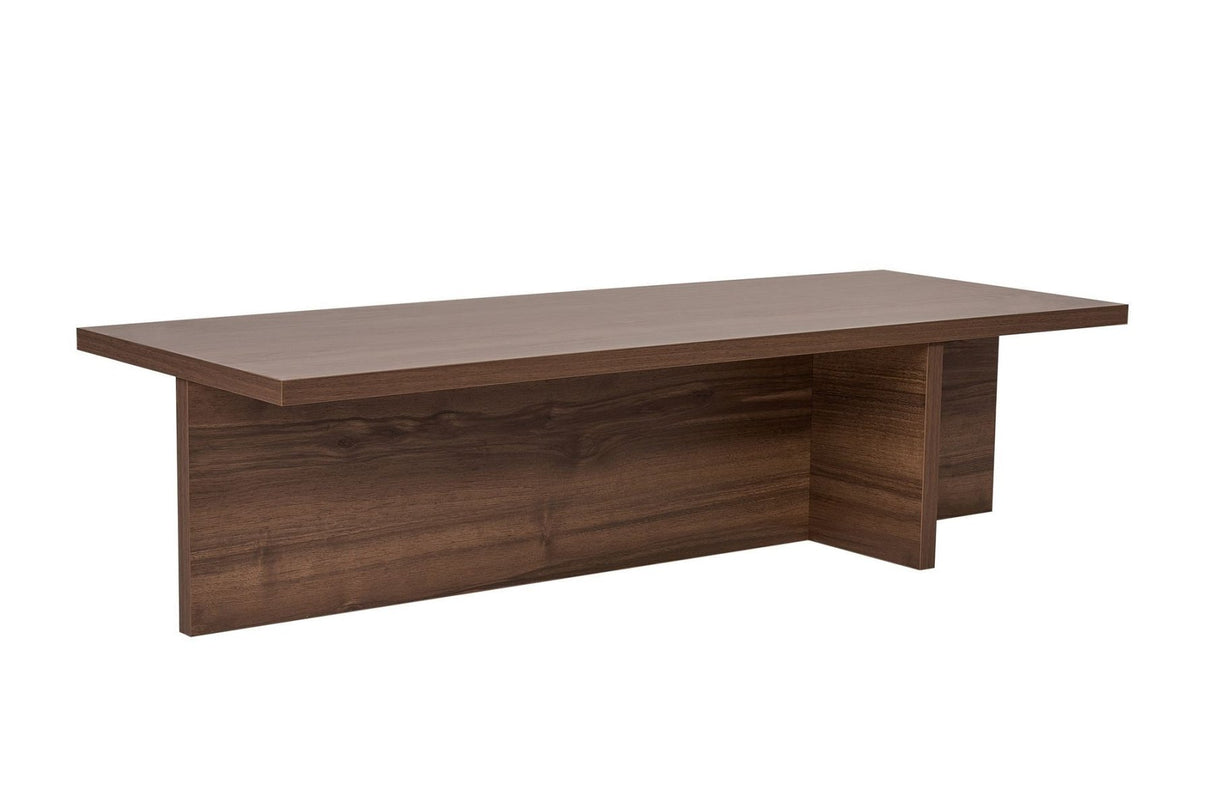 Salontafels - Rechthoekige salontafel walnoot melamine - 120x45x30 cm - Portland - Dimehouse