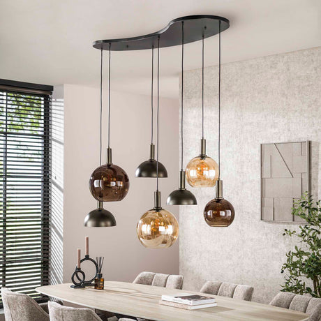 Cluster Pendant Lamp Sienna 7-lights – Brown 