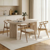 Sorell extendable dining table travertine 160 cm Melamine-coated wood composite
