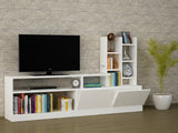 TV furniture set dolunay white melamine 164.4x91.3x25 cm