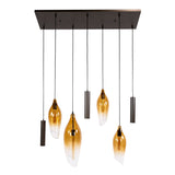 Hanging lamp cocoon pendant brown