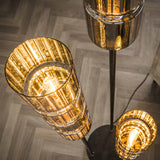 Floor lamp kik 3-lights kicked cylinder glass
