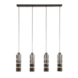 Floor lamp kik 3-lights kicked cylinder glass