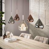 Noxen 5-light hanging lamp black 123 cm 