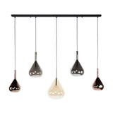 Noxen 5-light hanging lamp black 123 cm 