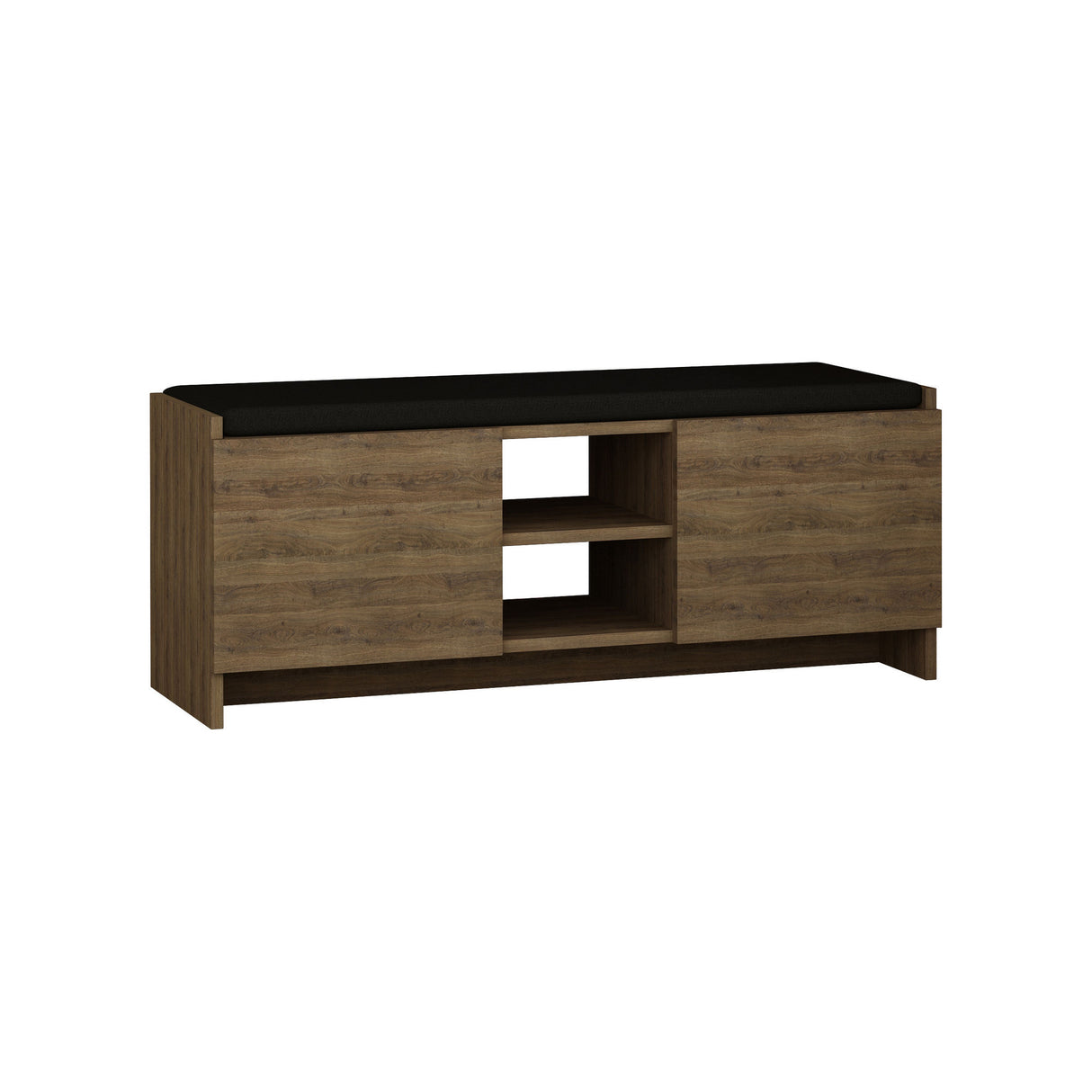 Shoe cabinet Dark Oak Melamine - six compartments - 110x43x37 cm - Zulla