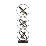 Galaxy floor lamp 3-light black metal 