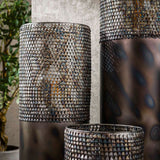 Floor lamp cylinder Brick 90 cm black brown 