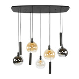 Orbis Tricolore Pendant Lamp 5+4-light Black Metal 