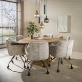 Hanglamp 5-lichts getrapt gekleurd glas zwart metaal Valeo