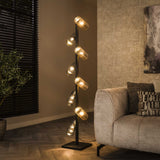 Vloerlampen - Vloerlamp Khai 8 - lichts cilinder gemixt glas - Dimehouse