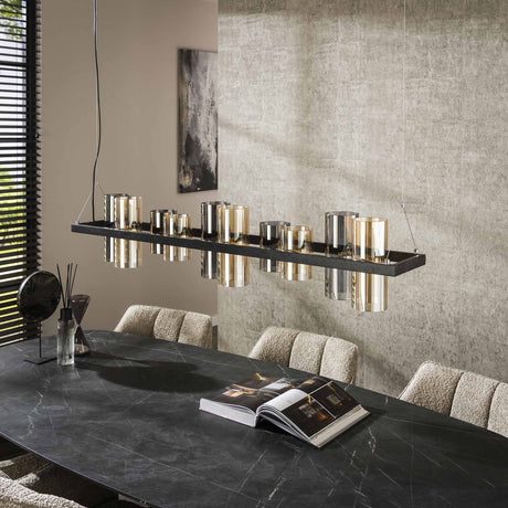 Khai pendant lamp 10-light mixed glass 