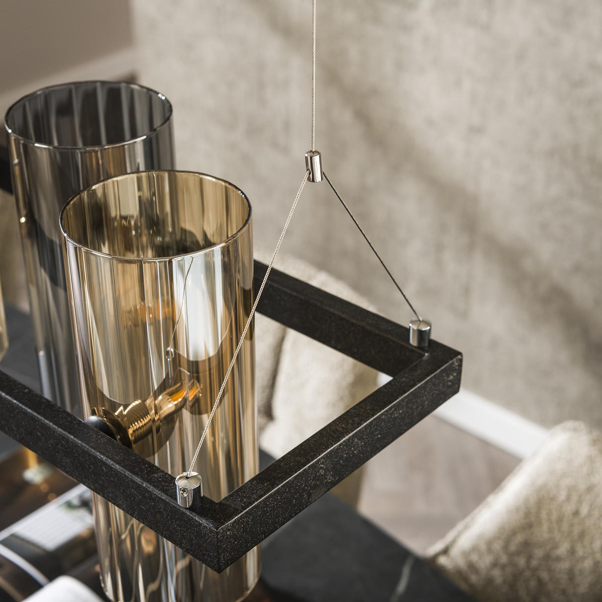 Khai pendant lamp 10-light mixed glass 