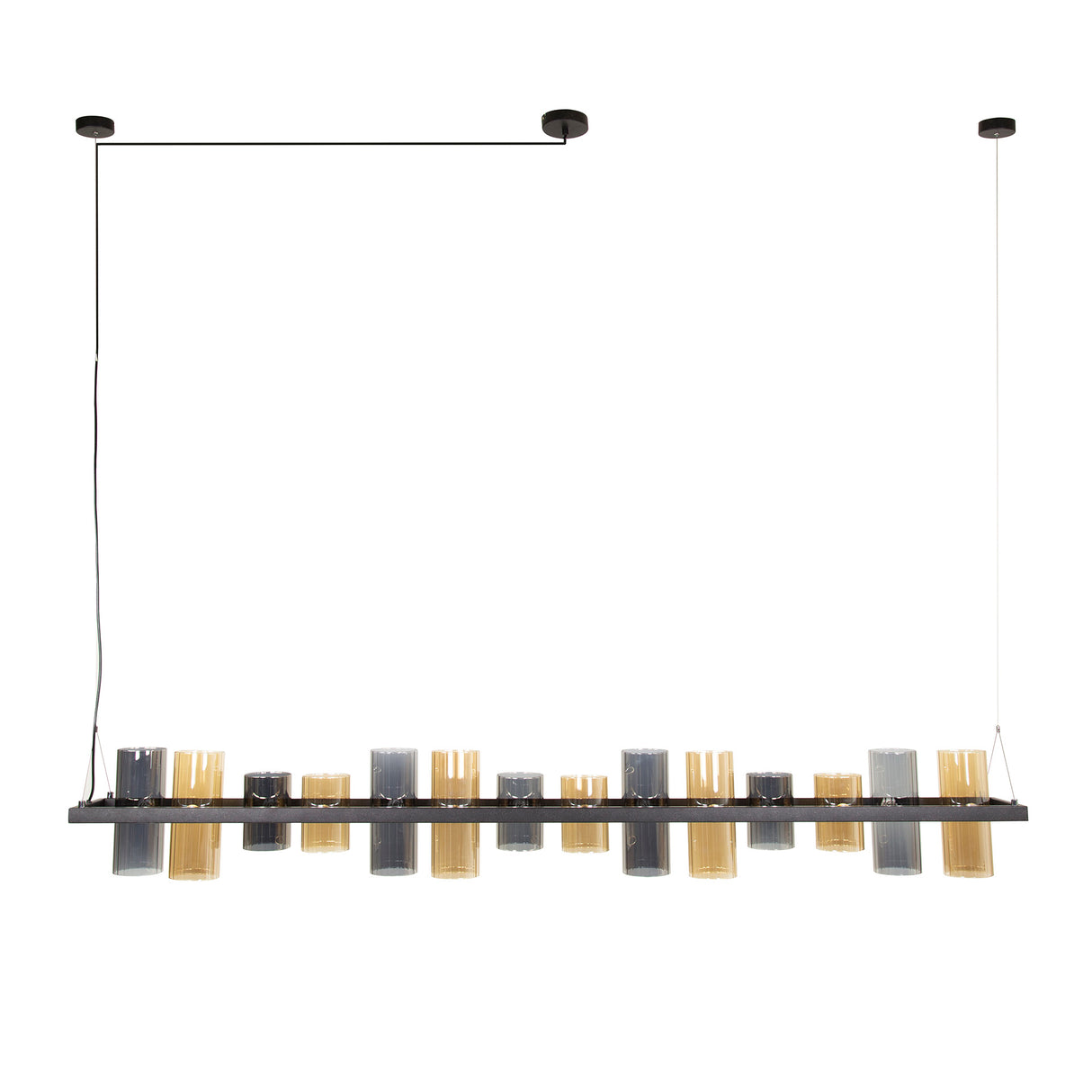 Khai pendant lamp 14-light mixed glass 