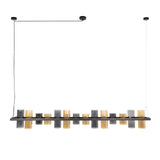 Khai pendant lamp 14-light mixed glass 