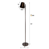 Sienna Industrial Metal Floor Lamp Anthracite