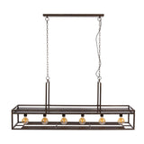 Hanging lamp Eloisa 6-light metal black