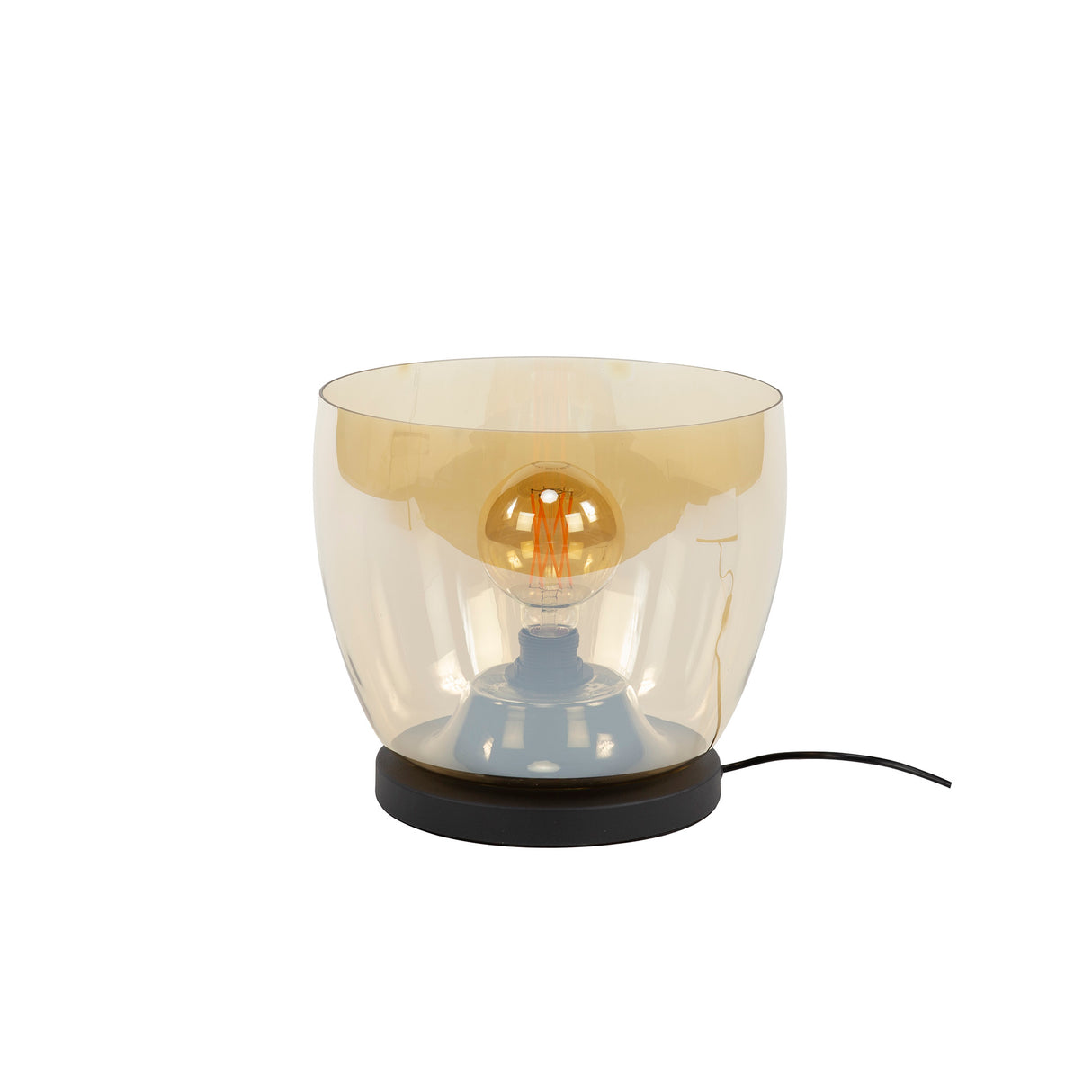 Floor lamp Dain UP L Amber colored glass 