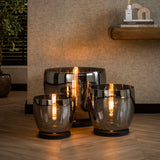 Floor lamp Dain UP L Chrome-colored glass 