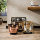 Floor lamp Dain UP L Chrome-colored glass 