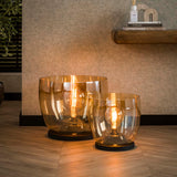 Vloerlampen - Vloerlamp Dain UP XL Amberkleurig glas - Dimehouse