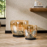 Vloerlampen - Vloerlamp Dain UP XXL Amberkleurig glas - Dimehouse