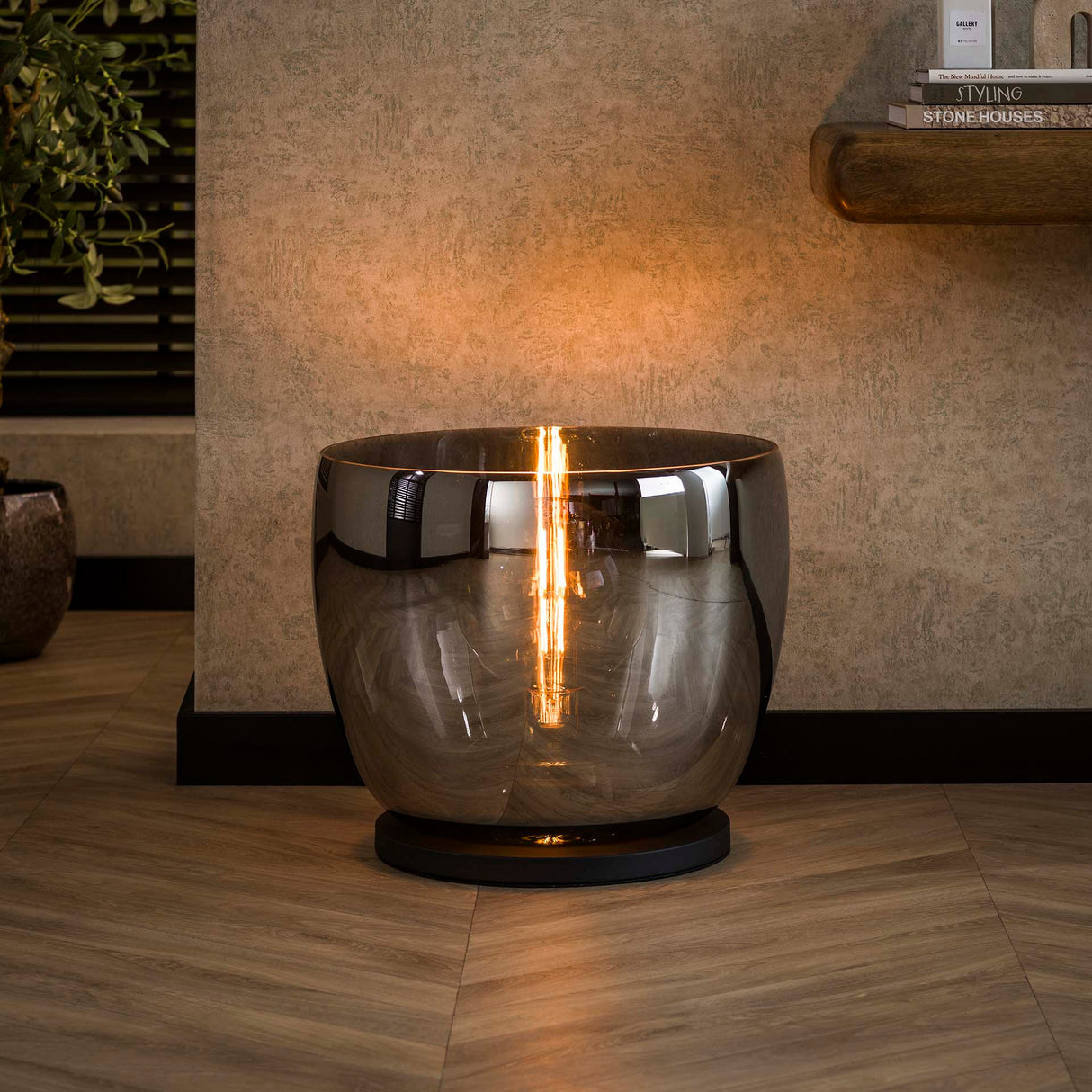 Vloerlampen - Vloerlamp Dain UP XXL Chroomkleurig glas - Dimehouse