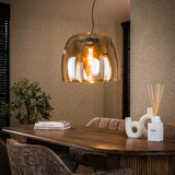 Dain pendant lamp 1-light XL amber-colored glass 