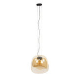 Dain pendant lamp 1-light XL amber-colored glass 