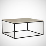 Salontafels - Vierkante salontafel Eiken Melamine - 75x75 cm - Pola - Dimehouse
