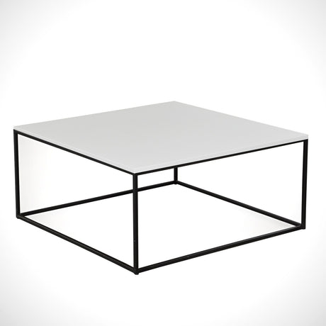 Square Coffee Table 75x75 cm Pola - White Melamine 