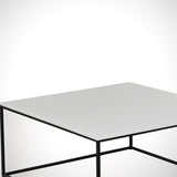Square Coffee Table 75x75 cm Pola - White Melamine 