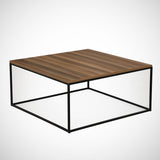 Square Coffee Table 75x75 cm Pola - Walnut Melamine 