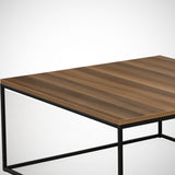 Square Coffee Table 75x75 cm Pola - Walnut Melamine 