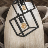 Drew 4-light cube pendant lamp black 