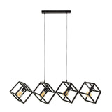 Drew 4-light cube pendant lamp black 