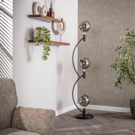 Floor lamp Niro 3-light black 