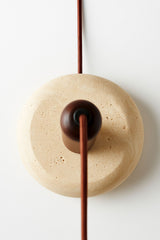 Worm - Walnut Beige Walnut Travertine Cap 24 cm wide