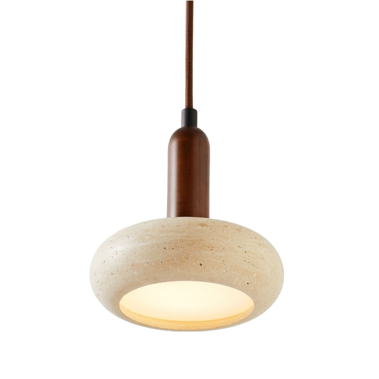 Worm - Walnut Beige Walnut Travertine Cap 24 cm wide