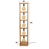 Floor lamp Ethan DH Interior Acacia LxWxH 136x30x30 Acacia wood White photo size indication