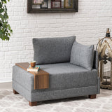 Armchair right fly grey