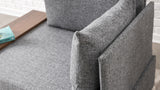 Armchair right fly grey