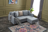 Corner sofa with sleeping function on the right Aydam Blue