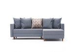 Corner sofa with sleeping function on the right Aydam Blue