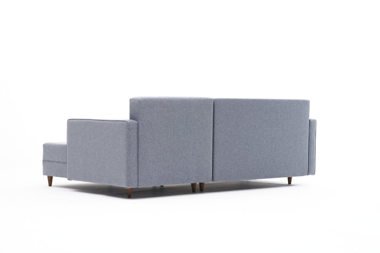 Corner sofa with sleeping function on the right Aydam Blue