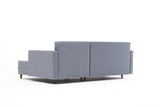Corner sofa with sleeping function on the right Aydam Blue